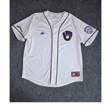 Vintage Milwaukee Brewers Baseball Jersey Mens XXL Nike Cooperstown Collection picture