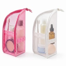 2 Pcs Standing Toiletry Bag, Portable Lightweight Travel Toiletry Bag, Uprigh... picture