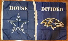 Balance Ravens Dallas Cowboys House Divided Rivalry Flag 3x5 Banner Gift picture