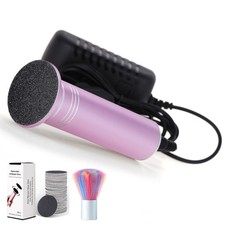 Electric Foot Callus Remover Corded Adjustable 0-1200 RPM Pink 60 Sanding Discs picture