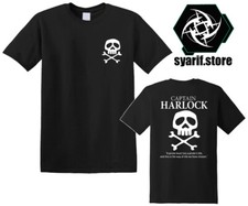 Space Pirate Captain Harlock Men's Black Grey Size S-5XL picture