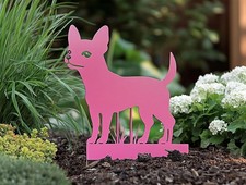 Pink Chihuahua Silhouette Garden Stake - Garden Stakes picture