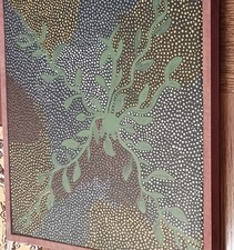 vintage authentic australian aboriginal dot painting by nancy woods picture