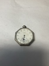 Vintage Elgin 1917 12s Octagon Open Face Pocket Watch *READ* picture