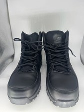 Nike Manoa Boots Size 10.5 Black Leather Textile Hiking picture