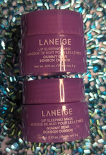 2 x Laneige Lip Sleeping Mask Gummy Bear .10 oz each travel sizes picture