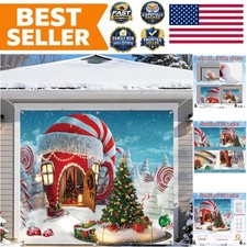 Festive 7 x 8 ft Christmas Garage Door Decorations - Indoor/Outdoor Banner picture