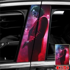 Halloween Couple Car Center Pillar Sticker B-pillar Protective Film 2pcs Cool picture