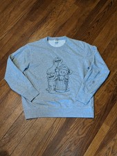 Uniqlo UT KAWS x Sesame Street Cookie Monster Gray Fleece Crewneck L picture