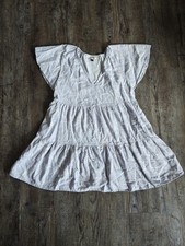 Universal Thread Women's Blue-Gray Linen Blend Short Sleeve Dress Size L picture