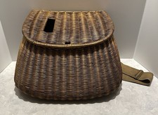 Vintage Antique W.R.Pape Newcastle On Tyne Trout/Fly Fishing Creel Basket picture