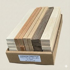 Variety Hardwood Lumber Pack – Walnut, Maple, Cherry, Oak & Others (21 Pieces) picture