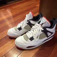 Jordan Air Jordan 4 Retro Pale Citron Bright Crimson 2019 Men’s 13 308497-116 picture