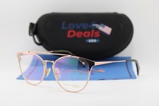 NEW WILLIAM MORRIS BLACK LABEL PETULA C2 GOLD BLACK AUTHENTIC EYEGLASSES 53-17 picture