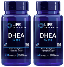2 PCS Life Extension DHEA 50mg Hormone Cardio Sex Mood Muscle Supplement 60 Caps picture