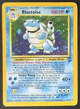 SWIRL Blastoise 2/130 Base Set 2 Cosmos Holo Rare WoTC Pokémon TradingCG 2000 LP picture