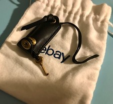 Coach Rogue 1941 leather Turnlock Clochette Hang Tag Charm picture