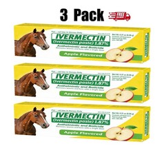 3 Pack In Box Paste Horse Dewormer Apple Flavor wormer US EXP1/2028 picture