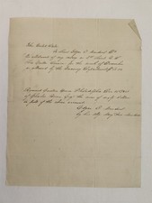 1854 antique US REVENUE CUTTER SERVICE philadelphia pa 1st Lt. EDGAR O MUNDER picture