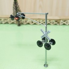 2 x HO scale model railroad cantilever grade crossing signal handing sign #C06 picture
