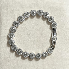Swarovski Una Angelic Crystal Pavé Tennis Bracelet – Rhodium Plated Jewelry picture