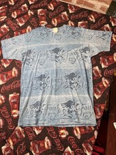 Vintage AOP Jazzy Apparel Men's XL Blue Faith Religious Graphic Print  Tee picture