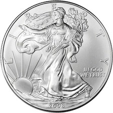 2008 American Silver Eagle 1 oz .999 Silver $1 Coin - BU picture