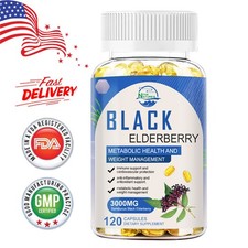 120pcs Black Elderberry 3000mg - Support Immune System, Antioxidant Protection picture