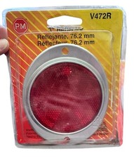 Reflector Peterson Manufacturing USA V472R (2) Round Aluminum Base Vintage picture