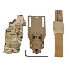 Safariland STYLE Right Hand Glock 17 Holster w/ QLS Fork Belt Mount& Leg Loop MC picture