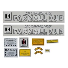 Mylar Decal Set Fits International Cub McCormick Farmall Tractor picture