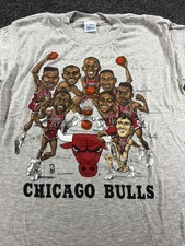 Vintage 1991 Chicago Bulls Illinois Lottery Slam Dunk T Shirt Mens Jordan Pippen picture