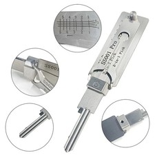 2-in-1 Stainless Steel Key Decoder Tool Precision Hook Lock Pick Portable picture