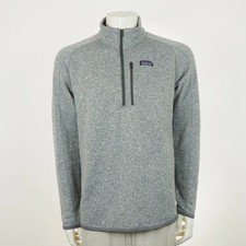 Patagonia Better Sweater 1/4-Zip Pullover Fleece Jacket Mens Large Gray Outdoor picture