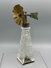 c 1915 WINDMILL Eagle Moon CANDY GUARANTEED Antique GLASS CONTAINER E&A 840 picture