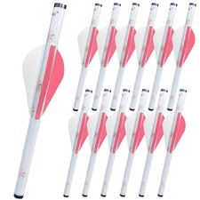 LEANPRO 12-Pack Shrink Fletch with 2 Inch Vanes, Stretch Arrow White/Pink  picture