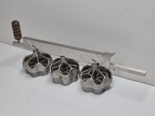 Gold Medal 8043 E-Z Off Triple Waffle Mold French Rosetta Rosecake Fryer picture