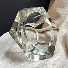 Vintage Mid Century Crystal Faceted Ashtray/Catch All picture