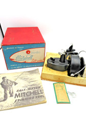 Garcia Mitchell 303 L.H. Saltwater spinning reel w/ box, manual, wrench-ex picture
