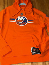 Fanatics NHL New York Islanders Orange Pullover Hoodie Men's Size L picture
