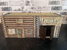Vintage MARX Fort Apache Tin Litho US Calvary Supply Building picture