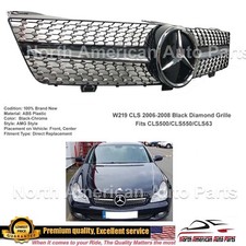 2006 2007 2008 CLS63 CLS500 CLS55 Black Diamond Grille CLS with Star New Part picture