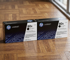 2 Pack Genuine HP 80X CF280X Black High Yield LaserJet Toner | Brand New picture