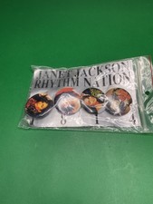 Vintage Janet Jackson Rhythm Nation 1814 Tour Pinback Button Set 4 Pack Unopened picture