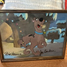 VINTAGE VERY RARE Hanna Barbera Dual signed XMAS Scooby Doo Photo 9X12 Autograph picture