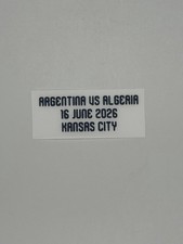 2026 World Cup Argentina Vs Algeria Match Day Detail Game Iron On Patch picture