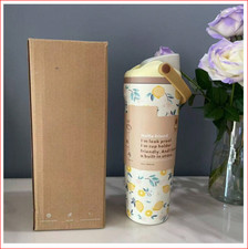 Owala 30oz FreeSip Sway Tumbler Lemon Printed with Travel Grip Water Bottle Gift picture