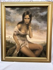 Vintage VINCIATA Print “Broken Silence” Joseph Wallace King Framed Semi-Nude picture