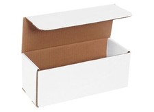 Pick Quantity 50-300 Folding Shipping Box 10x4x4 White Strong Corrugated Mailer picture