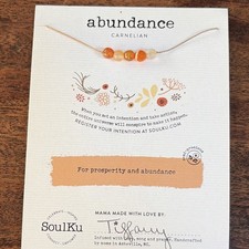 SoulKu Handcrafted Carnelian Beaded Necklace - Prosperity Abundance picture